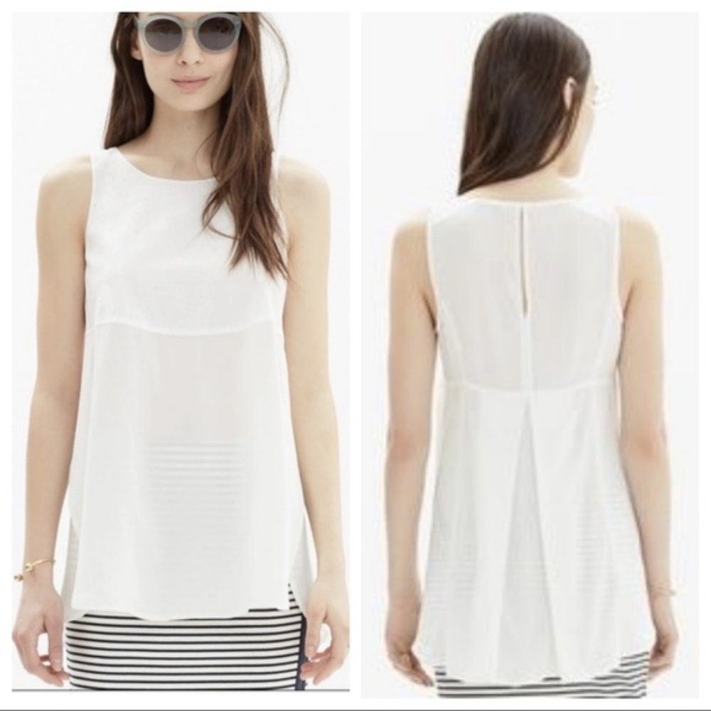 Madewell Women's Sunbask Tank Top In Pure White - Picture 1 of 6
